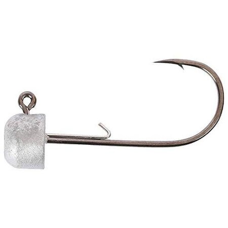 Owner 4151 Block Head Welded Wire Keeper Jig Head, (1/0, 1/8oz, 3-Pack), Natural